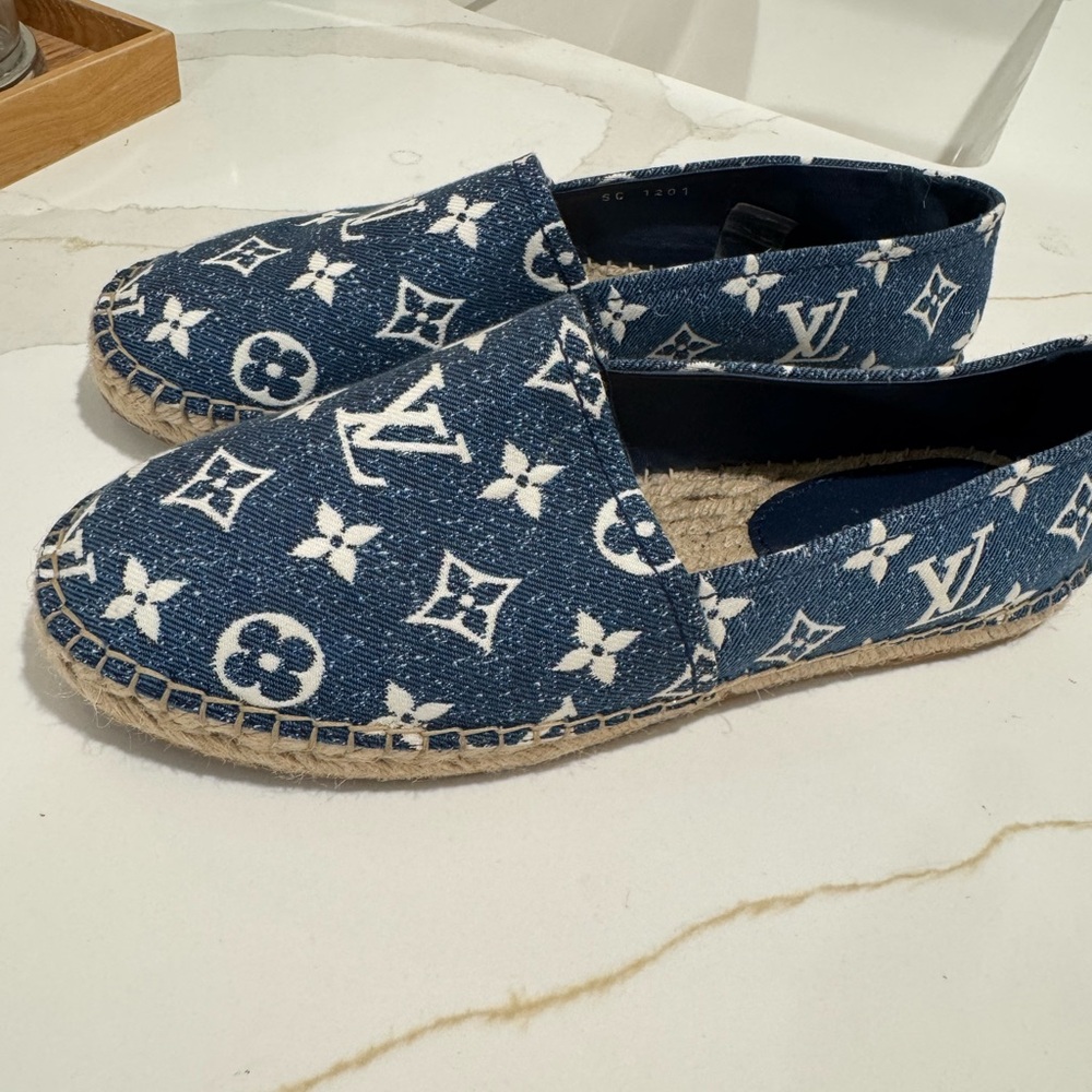 Louis Vuitton Blue and White Espadrilles